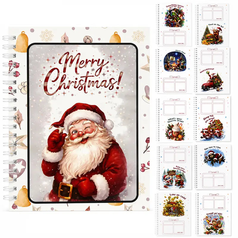 DIY Spiral-Bound Christmas Gift Card Album with Surprise Pages