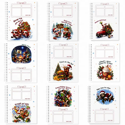DIY Spiral-Bound Christmas Gift Card Album with Surprise Pages