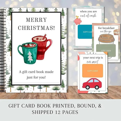 DIY Spiral-Bound Christmas Gift Card Album with Surprise Pages