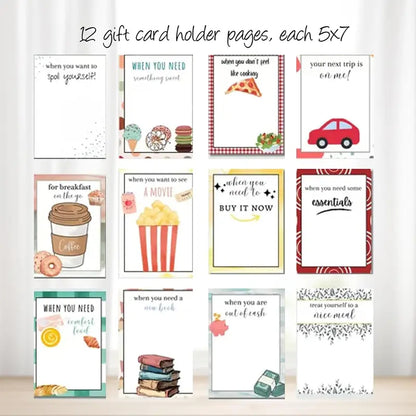 DIY Spiral-Bound Christmas Gift Card Album with Surprise Pages