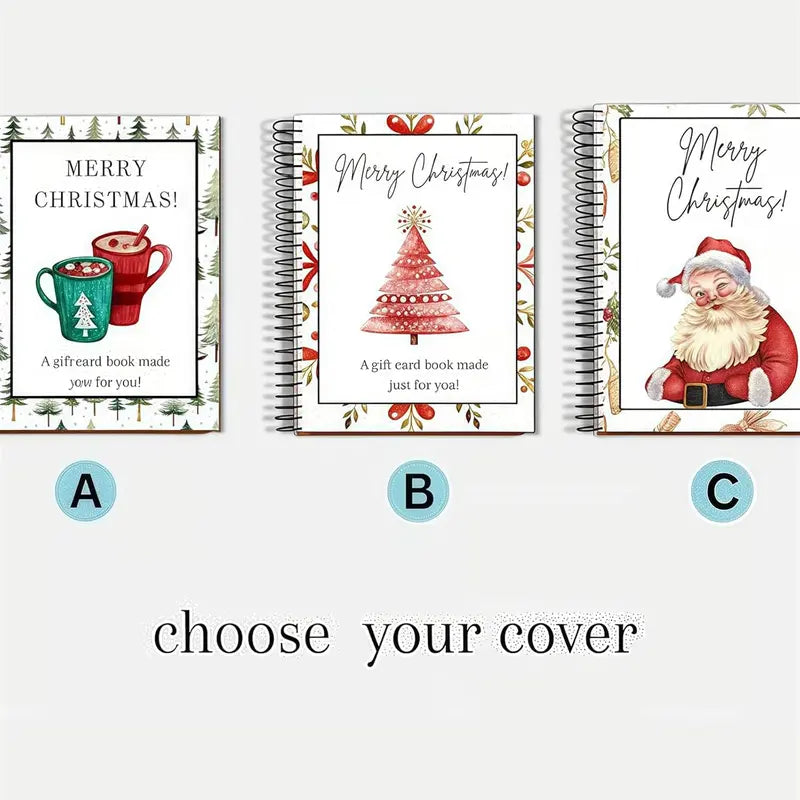DIY Spiral-Bound Christmas Gift Card Album with Surprise Pages